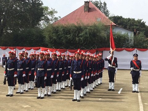 The NCC cadets on Founder's Day.