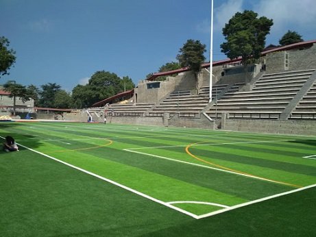 The Peacestead, with two basket ball courts, with artificial turf