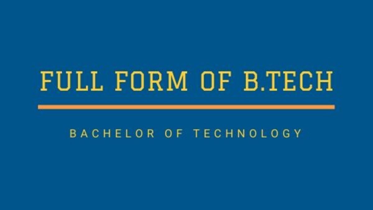 B Tech Full Form In Telugu