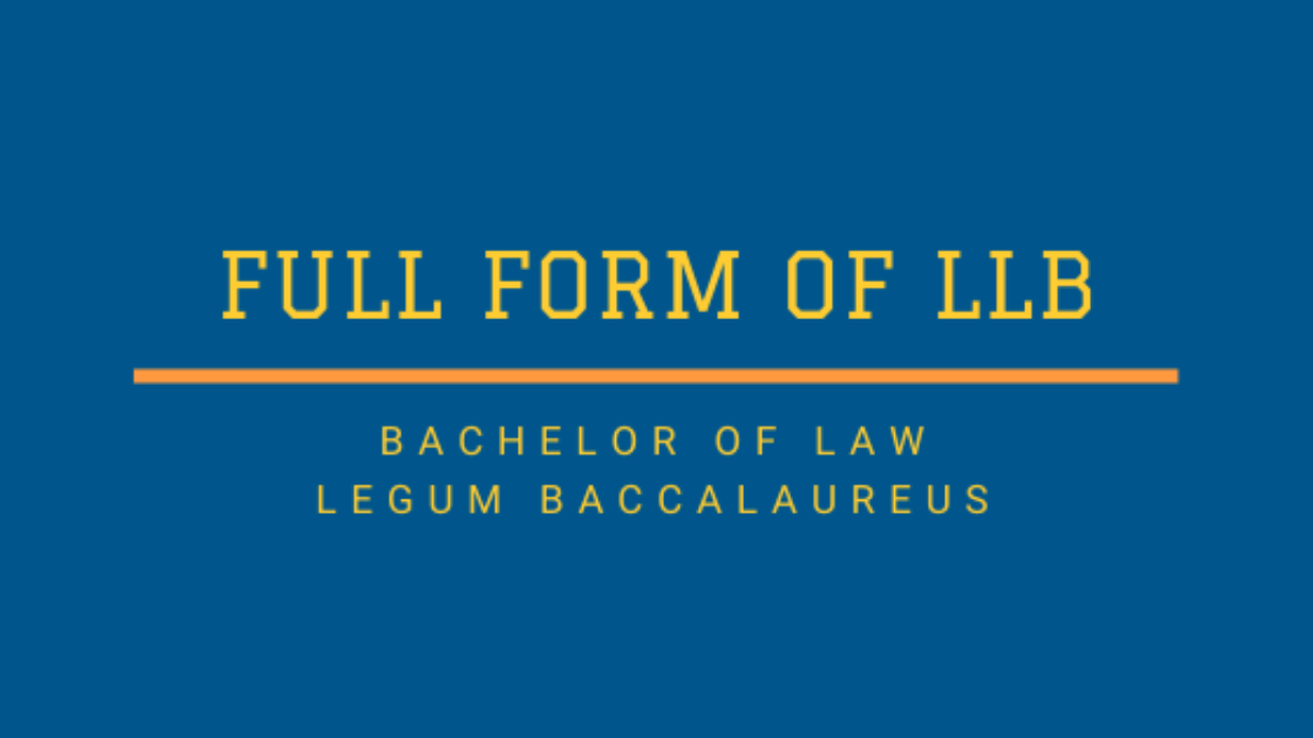 What is LLB full form?